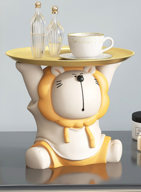 狮子入户玄关钥匙收纳摆件家居饰品门口鞋柜客厅酒柜生日乔迁礼物