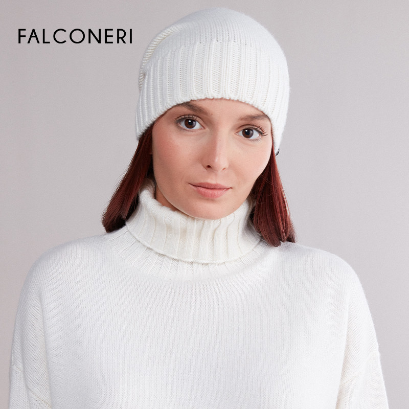 FALCONERI女士经典百搭纯色简约百搭新年保暖山羊绒针织帽DZ00080,淘宝优惠券,粉丝福利购,淘宝优惠卷