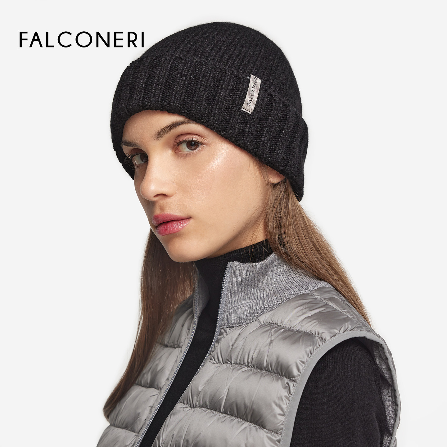 FALCONERI女士经典百搭纯色简约百搭新年保暖山羊绒针织帽DZ00080,淘宝优惠券,粉丝福利购,淘宝优惠卷