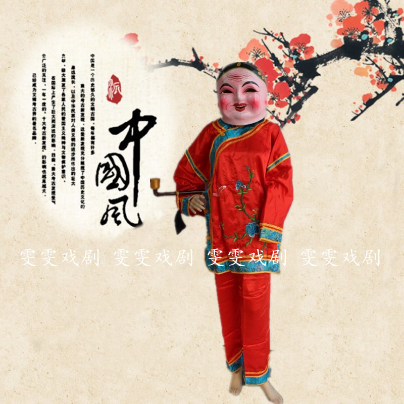 戏剧社火秧歌舞蹈服装舞狮舞龙道具大头娃娃头套娃娃头大头人面具 - 图0