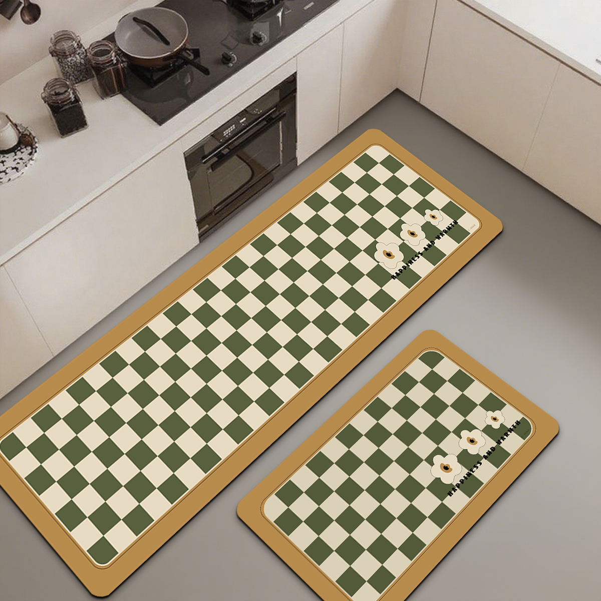 家用厨房地垫卫生间吸水速干耐脏防滑脚垫硅藻泥地垫速干垫子 - 图3