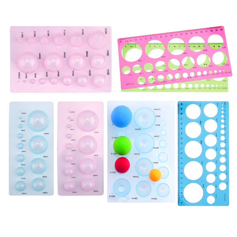 超轻粘土手工取泥器半圆形球形后脑勺模具软陶树脂黏土调色衡量尺 - 图3