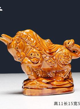 直销新款新款陶瓷十二生肖摆件鼠牛虎兔龙蛇马羊猴鸡狗猪客厅桌面