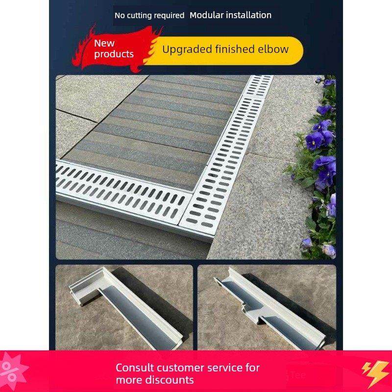 304不锈钢树脂成品排水沟u型槽厨房沟槽庭院沟下水道盖u型,淘宝优惠券,粉丝福利购,淘宝优惠卷