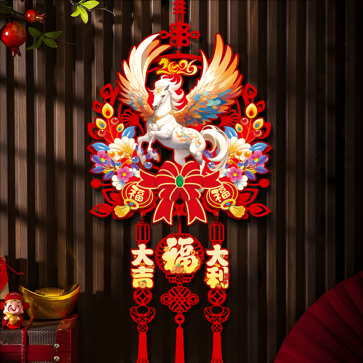 2026马年新年装饰挂件过年春节生肖挂饰福字门挂客厅氛围场景布置,淘宝优惠券,粉丝福利购,淘宝优惠卷