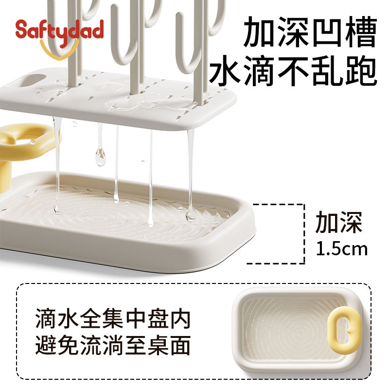 盾牌爸爸婴儿奶瓶沥水架宝宝奶瓶刷晾干沥水架可拆卸干燥置物支架,淘宝优惠券,粉丝福利购,淘宝优惠卷