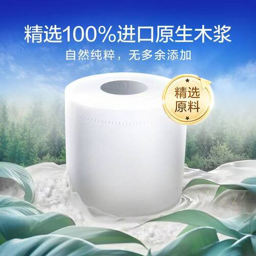 维达卫生纸卷纸1800g10卷厕纸可溶解纸巾家用手纸实惠装有芯卷纸 - 图1