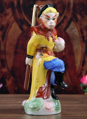 陶瓷孙悟空佛像齐天大圣美猴王战斗佛神像摆件工艺品