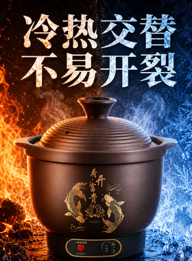 紫砂电炖锅内家用煲汤锅5L多功能