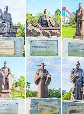 铸铜人物雕塑定制大型历史名人古代人物孔子李白杜甫雕像名医雕塑