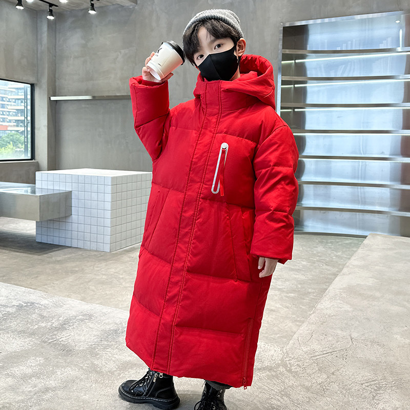 儿童羽绒服男童中长款2025新款冬季过膝长款男中大童加厚保暖外套,淘宝优惠券,粉丝福利购,淘宝优惠卷