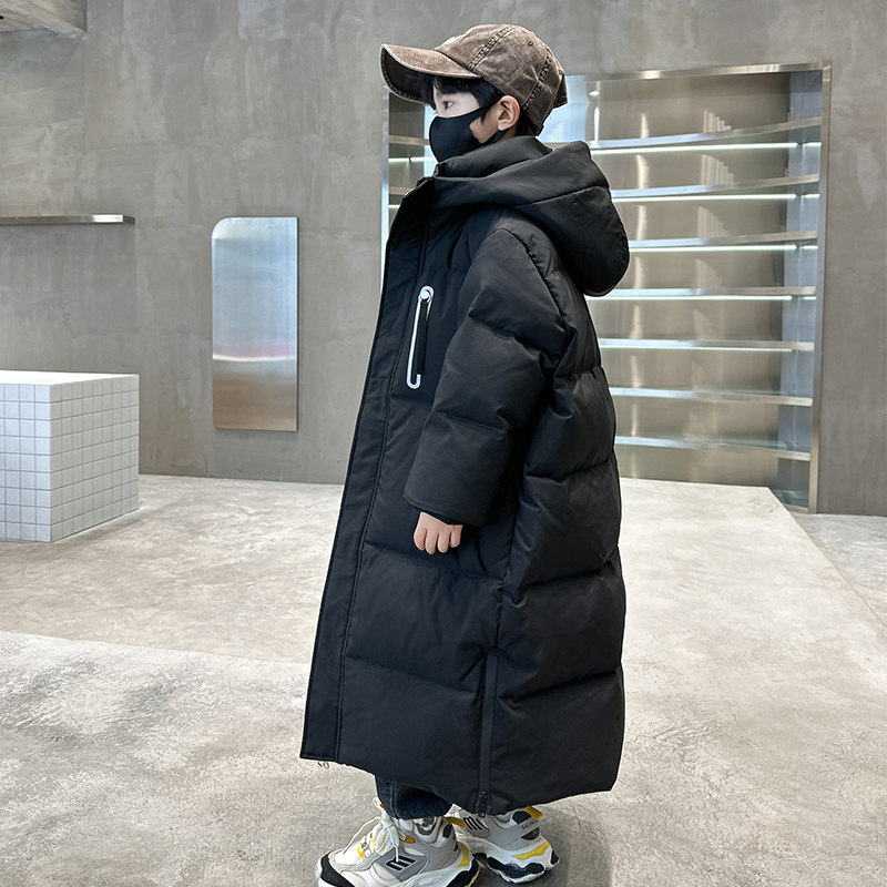 儿童羽绒服男童中长款2025新款冬季过膝长款男中大童加厚保暖外套,淘宝优惠券,粉丝福利购,淘宝优惠卷