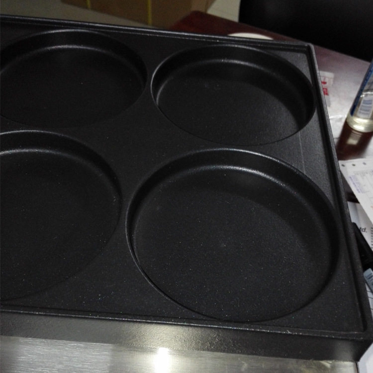 Electric six-hole hamburger machine, multi-functional omelette machine, round cake egg burger oven, commercial pancake machine, Japanese cheese pancake machine