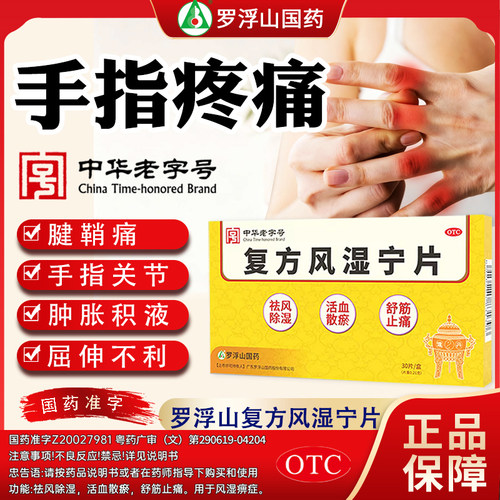 罗浮山国药复方风湿宁片30片正品大药房旗舰店风湿痹痛除湿片 - 图0