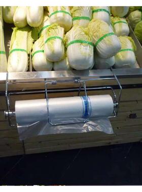 超市连卷袋支架不锈钢袋架水果堆头挂式架货架挂架连卷袋支架