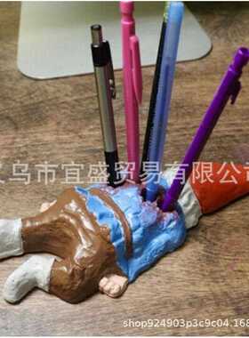 新款直销跨境外贸 圣诞节恶搞血腥树脂摆件 树脂工艺品圣诞老人装