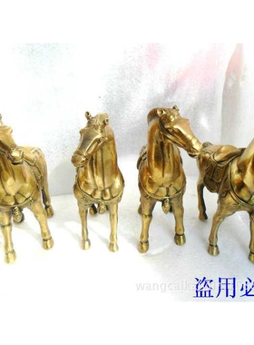 新款直销黄铜马摆件生肖马铜唐马铜马工艺品摆设家居装饰品8