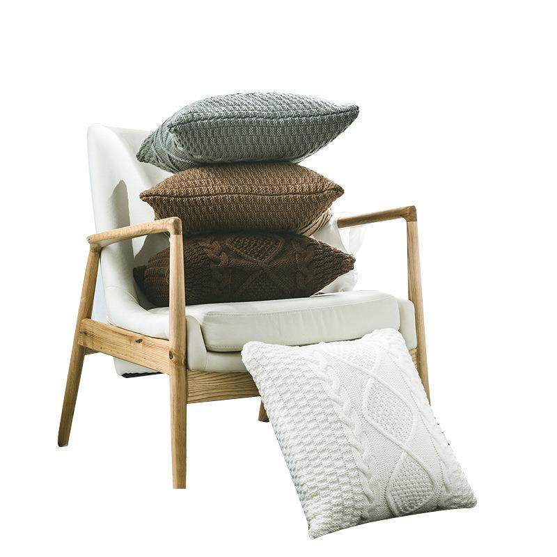 新款直销DY菱格针织靠枕 家居软装配饰 抱枕套 北欧摄影道具,淘宝优惠券,粉丝福利购,淘宝优惠卷