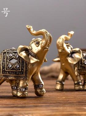 直销新款跨境欧式大象摆件树脂工艺品家居招财客厅电视柜装饰品