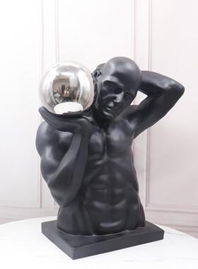 直销新款轻奢现代抽象艺术雕塑摆件酒店大堂玄关售楼处人物欧式装