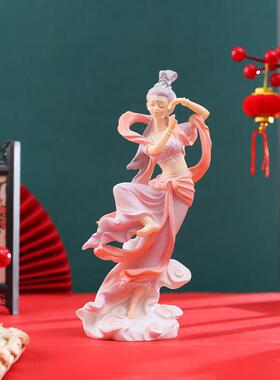 直销新款新款敦煌飞天国潮古风神女创意 摆件书桌饰品创意工艺品