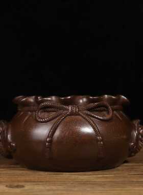 直销新款苏工紫铜金钱袋 家居装饰创意礼品铜摆件 工艺品摆设一件