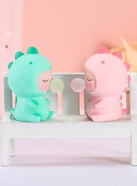 直销新款创意可爱 毕业礼物礼品恐龙桌面车载摆件 泡泡龙儿童学生