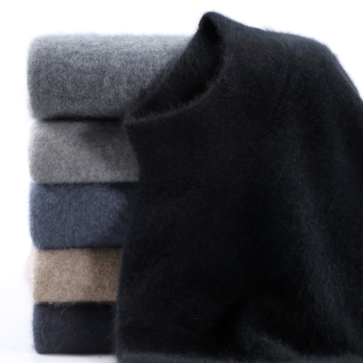 100%羊毛衫男款奥莱保罗毛衣2025新款冬季半高领针织衫中青年男潮