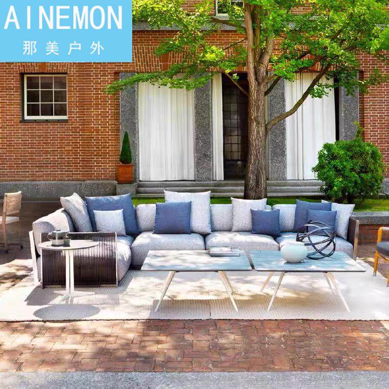 户外沙发组合庭院别墅绳编藤椅休闲设计师样品屋展示中心沙发防水,淘宝优惠券,粉丝福利购,淘宝优惠卷