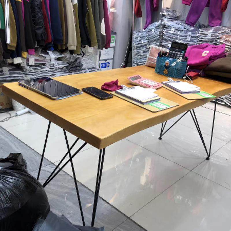 北欧服装店桌子中间摆放中岛实木展示桌简约长方形流水台展示鞋架,淘宝优惠券,粉丝福利购,淘宝优惠卷
