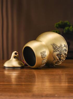 黄铜防火龙瓶火龙腹泻火厨房西北角干位置火天门解决铜葫芦饰品