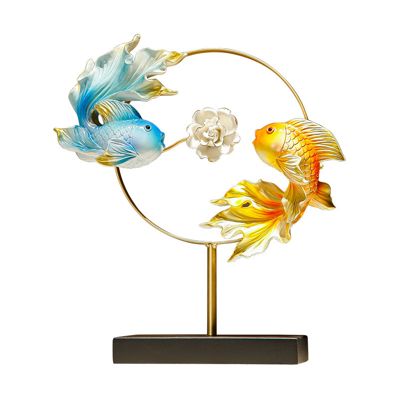 年年有余办公室创意锦鲤r鱼招财摆件玄关酒柜电视柜如鱼得水装饰,淘宝优惠券,粉丝福利购,淘宝优惠卷