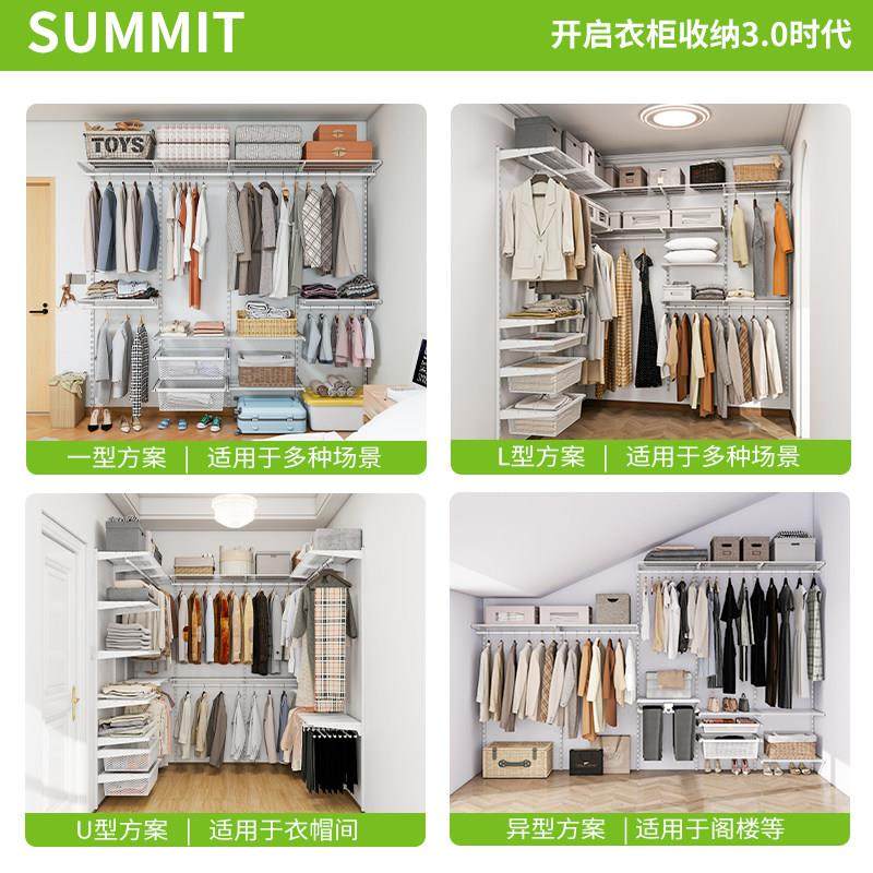 舒米特金属衣柜砌墙衣帽间自制全屋定制步入式衣柜框架独立衣柜,淘宝优惠券,粉丝福利购,淘宝优惠卷