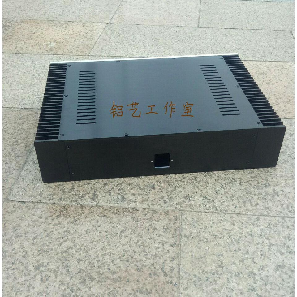 Standard version of the two-sided cooling all-aluminum power amplifier small Class A chassis 430 wide