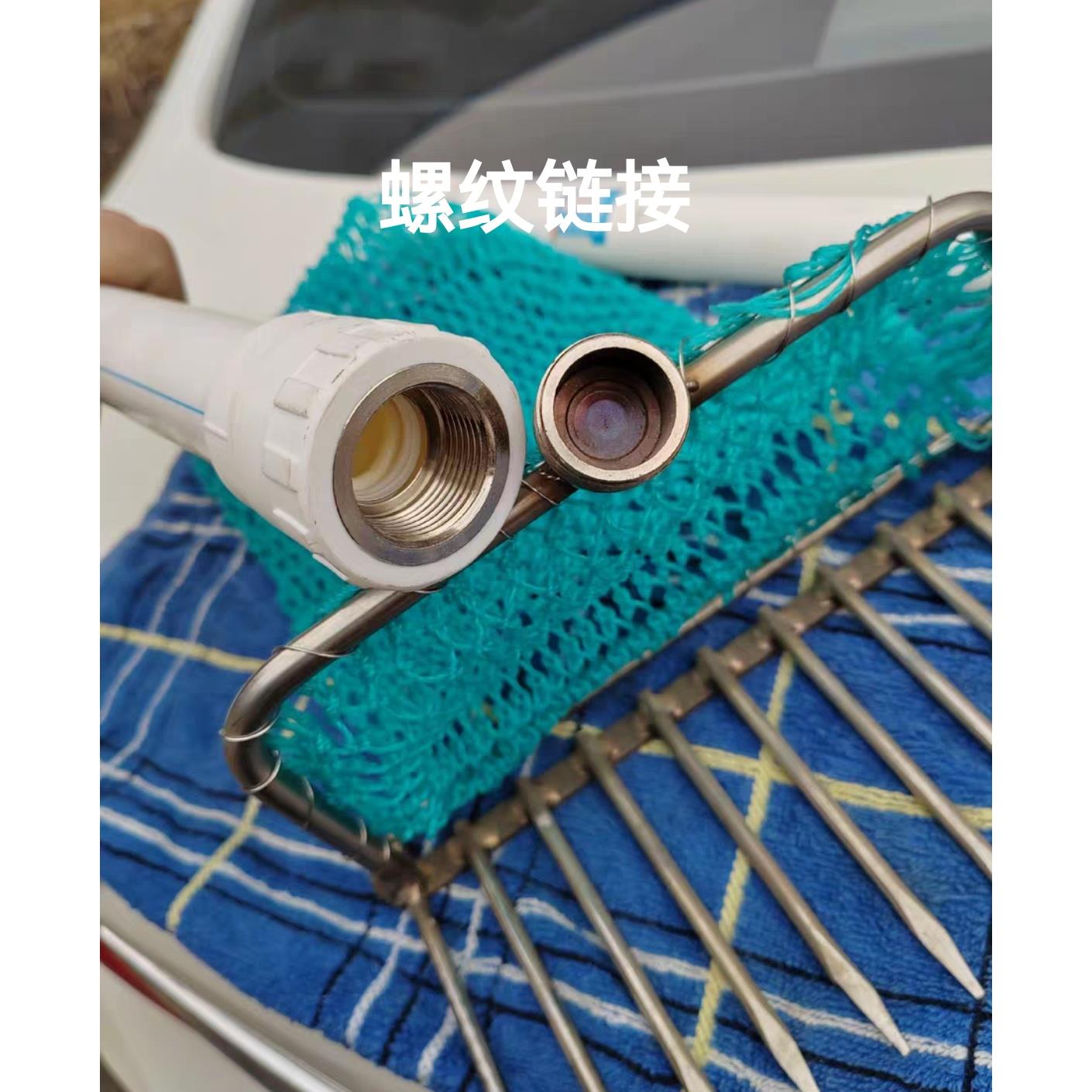 不锈钢304材质螺耙 蛤蜊耙子 挖螺工具 赶海工具 赶海神器 带网兜 - 图1