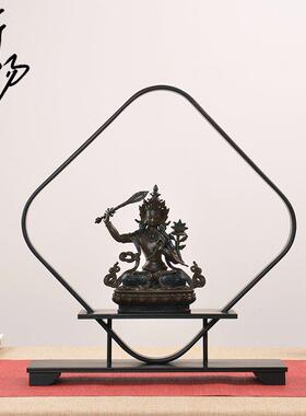 红木紫光檀多宝阁微型盆景摆件架实木茶壶玉器摆件展示中式博古架