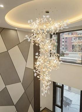 别墅复式楼大吊灯loft旋转楼梯灯挑空跃层客厅现代简约艺术家居灯