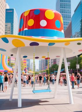户外云朵秋千座椅雕塑幼儿园文旅景区公园民宿沙滩网红装饰摆件