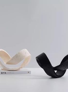 极简主义现代无障碍豪华几何戒指饰品创意艺术模彷石灰华模型房客