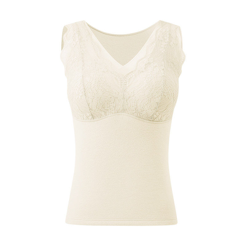 【雅家】撤标撤柜！2025秋冬女优可丝德绒花边带胸垫保暖背心内衣,淘宝优惠券,粉丝福利购,淘宝优惠卷