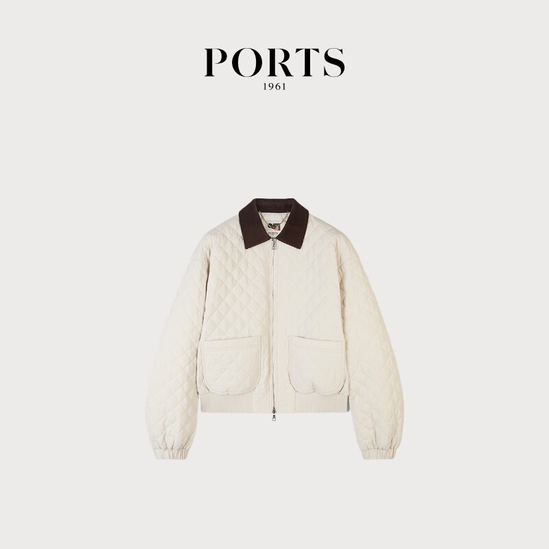 【6期免息】PORTS 1961夏季女士多材质拼接夹克外套 夏季女士实拍商品图