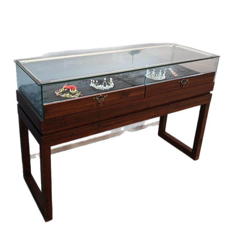 复古中式实木珠宝展示柜展厅展馆博物馆展柜古玩玉器翡翠玻璃展柜,淘宝优惠券,粉丝福利购,淘宝优惠卷