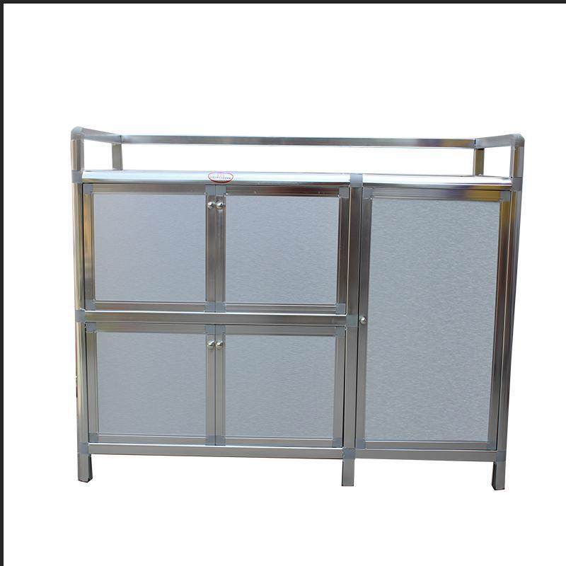 简易不锈钢碗柜厨房柜组装餐边柜灶台收纳柜储物柜带门铝合金橱柜,淘宝优惠券,粉丝福利购,淘宝优惠卷