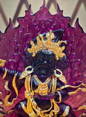 大黑财神神像家用釉面佛像桌面第二臂阿祖伽护法密宗家用崇拜饰物