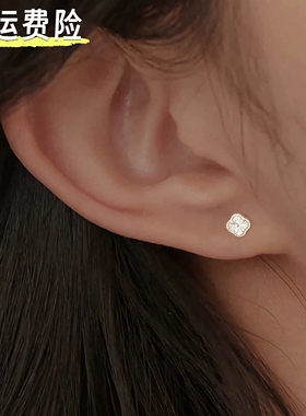 【防过敏】S999纯银四叶草耳钉女