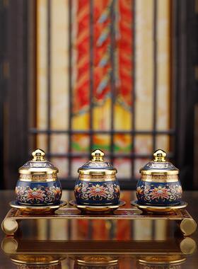 全集铜珐琅佛器，佛前水杯，花瓶，香炉，观音灯