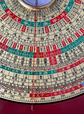 新万福堂铜面指南针高精度专业三合一综合盘面8.3寸大字体指南针