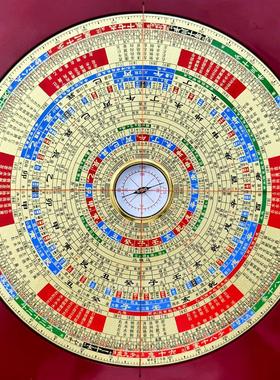 高精准电木罗盘专业版 中式摆件铜质罗盘 预备杨公水法盘
