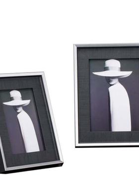 样板房衣帽间桌面装饰品相框摆件主卧床头柜相框摆台6寸7寸轻奢风