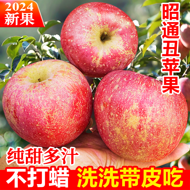 正宗云南昭通冰糖心丑苹果新鲜应季水果大凉山甜脆高原苹果5/9斤